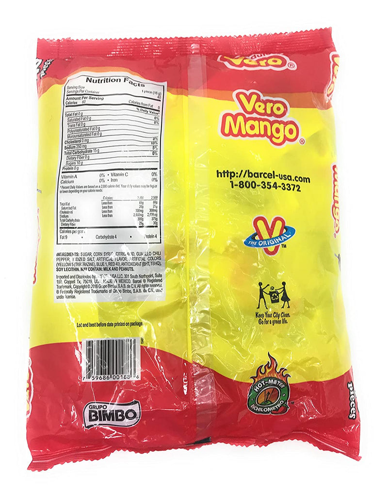 Dulces Vero Vero Mango Paletas Sabor Fresa Con Chile Mexican Hard Candy Chili Pops 40 Pc