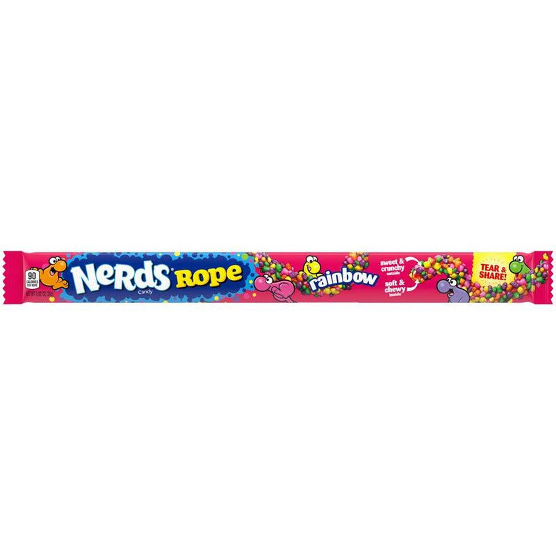 Nerds Rope Rainbow Candy, 0.92 Ounce Package, 24 Count, Pack of 1