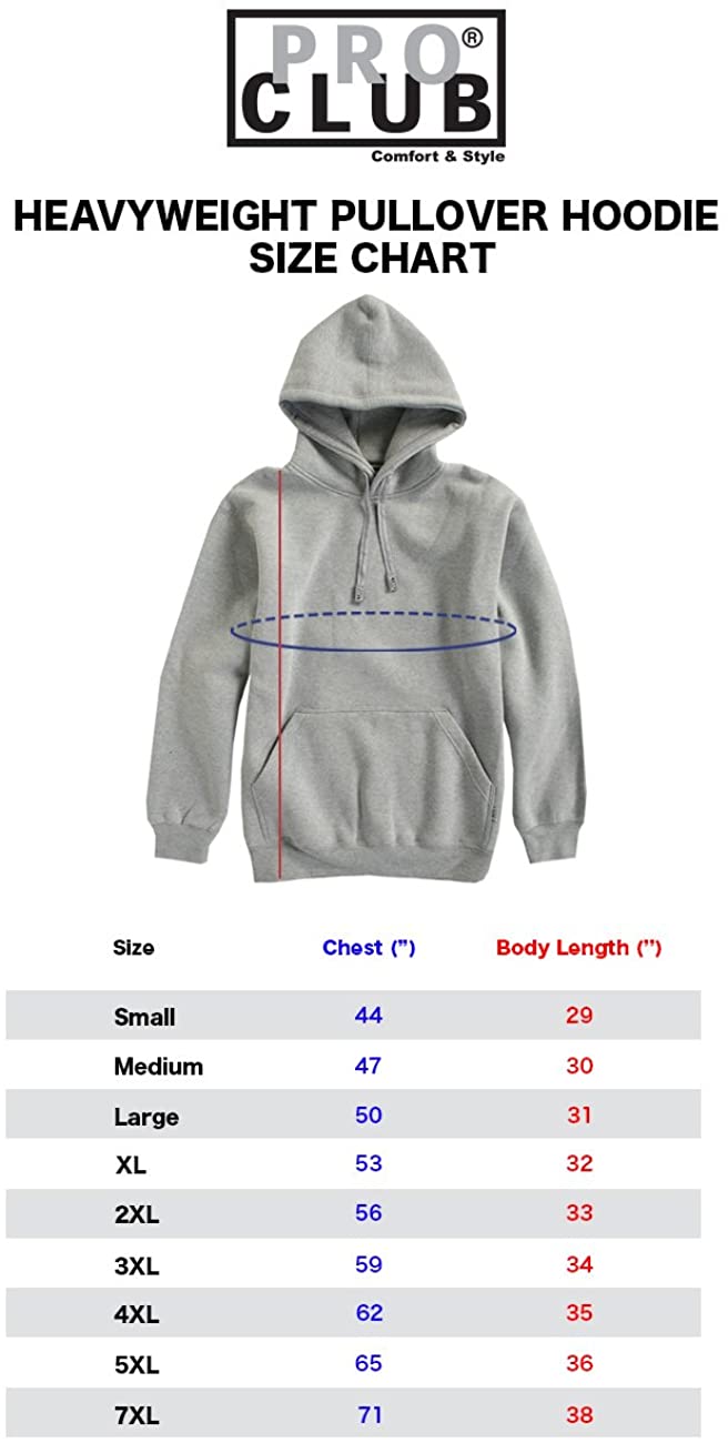 Pro Club Men's Heavyweight Pullover Hoodie (13oz)