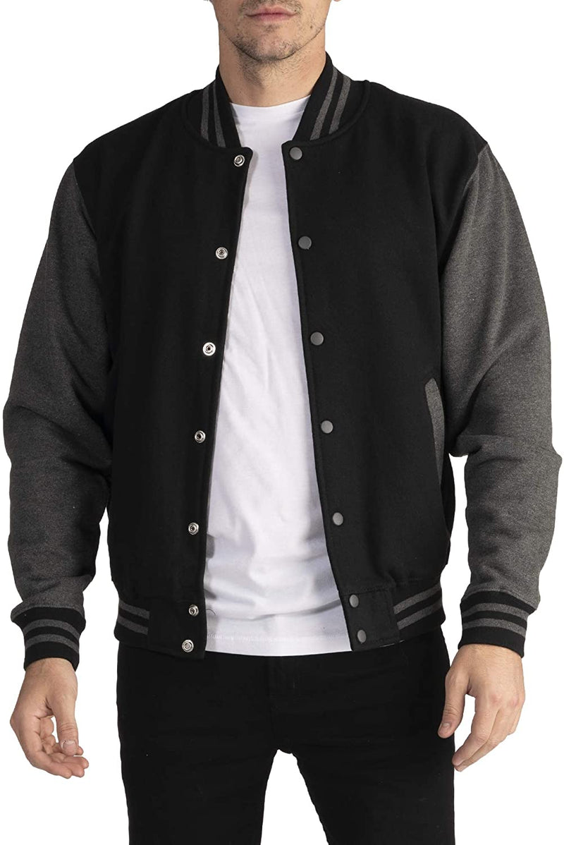 Pro Club Men's Varsity Fleece Baseball Jacket