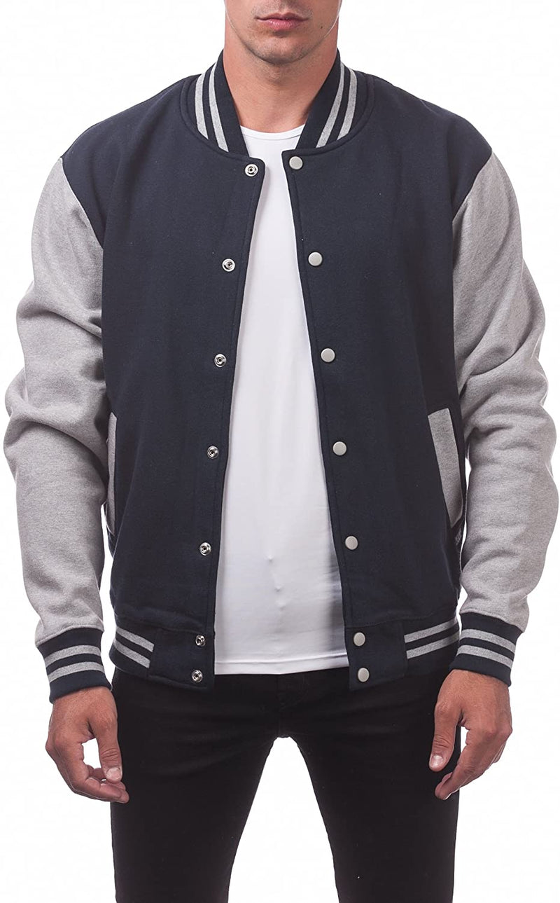 Pro Club Men's Varsity Fleece Baseball Jacket